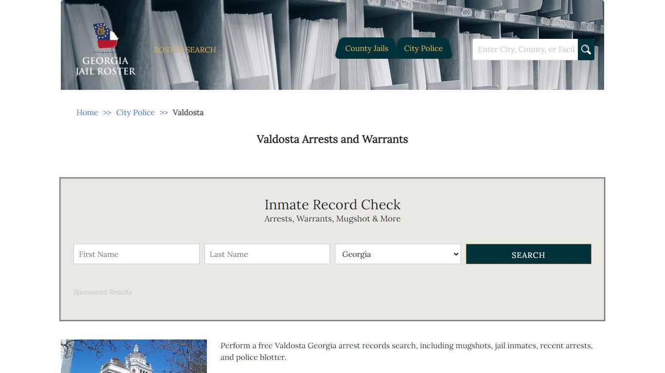 Valdosta Arrests and Warrants | Georgia Jail Inmate Search